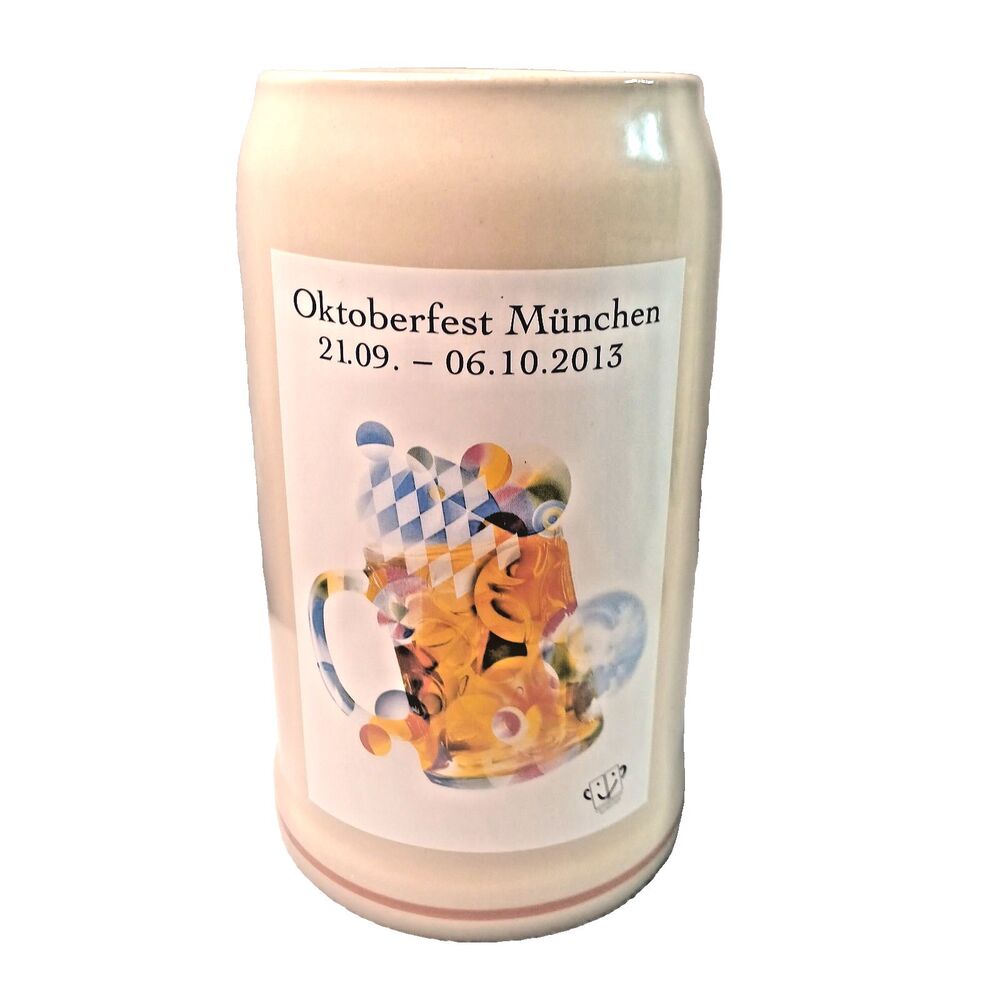 Rastal Germany Official 2013 Oktoberfest Munich Beer Stein Mug Pottery 1L Signed